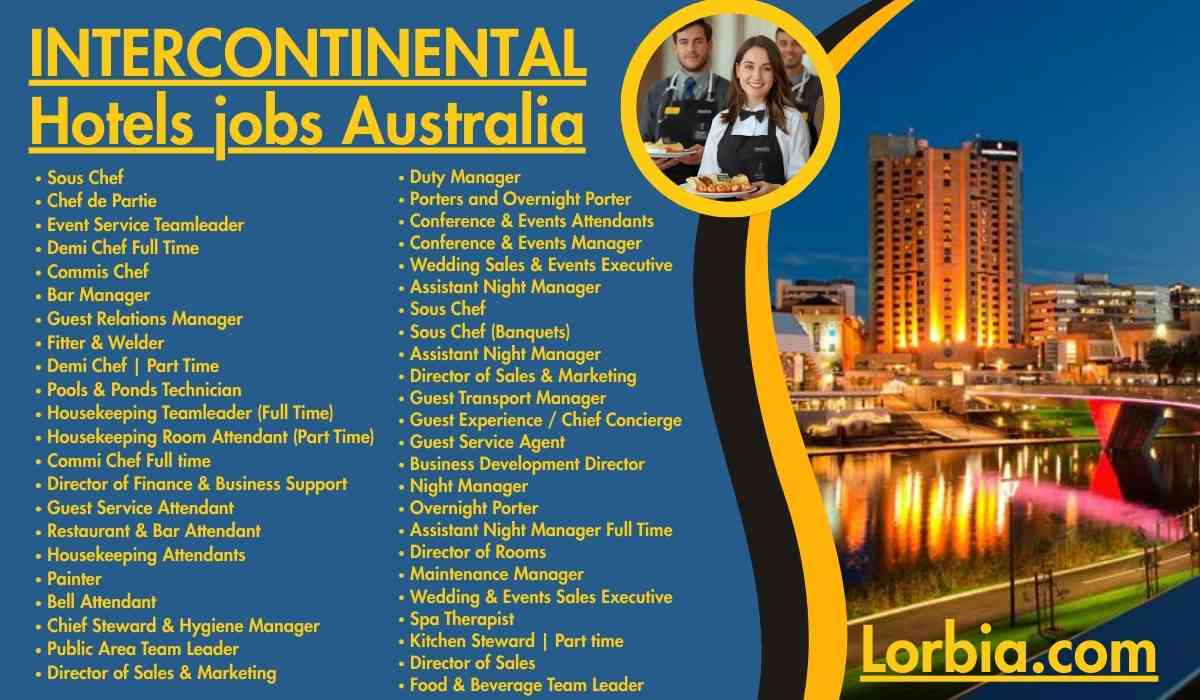 INTERCONTINENTAL  Hotels jobs Australia