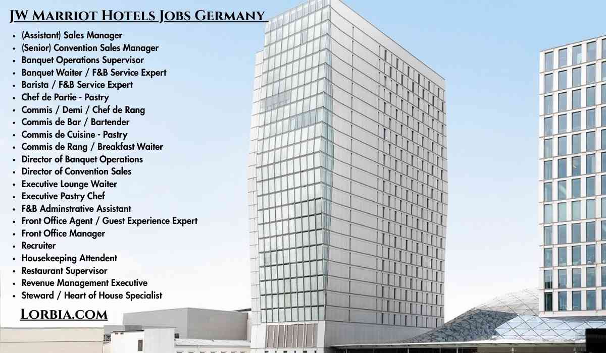 JW Marriot Hotels Jobs Germany